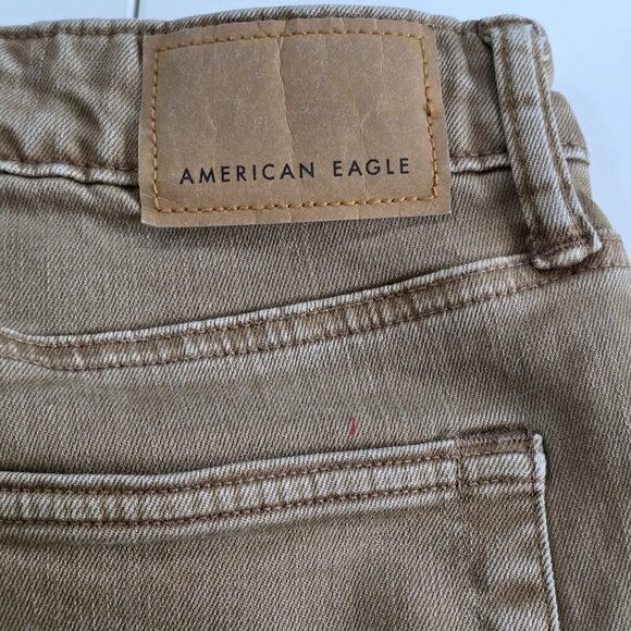 American Eagle Jeans Men 33x32 (28) Beige Airflex+  Athletic Fit Tapered Stretch - Picture 13 of 16